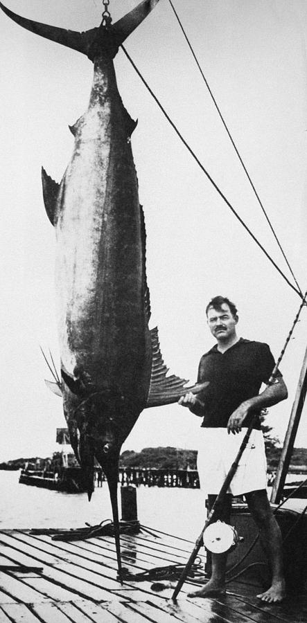 Swordfish Photograph - Ernest Hemingway #2 by Granger