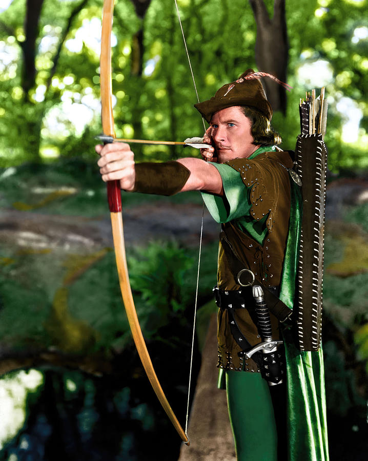 ERROL FLYNN in THE ADVENTURES OF ROBIN HOOD -1938-, directed by MICHAEL CURTIZ and WILLIAM KEIGHLEY. #2 Photograph by Album