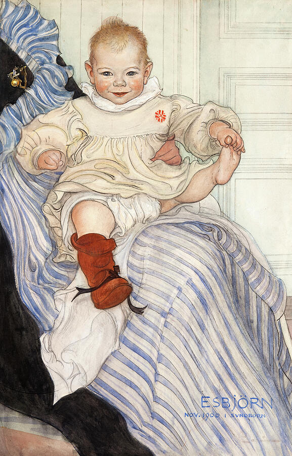 Esbjorn, from 1900 Drawing by Carl Larsson