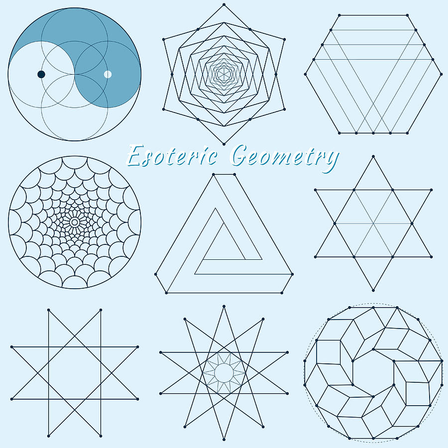 Esoteric Spiritual Geometry #2 Drawing by Jobalou
