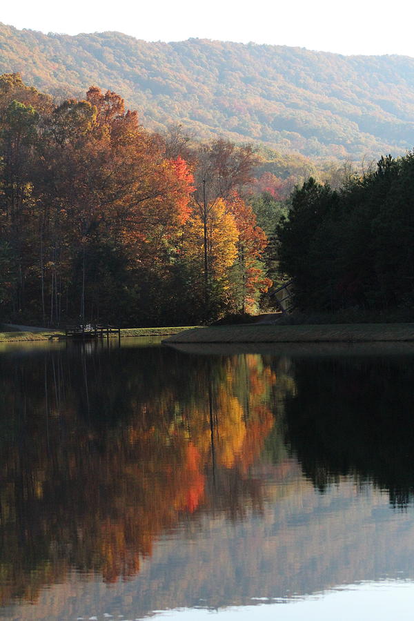 Fall Reflections at Chilhowee  #2 Photograph by Micky Roberts
