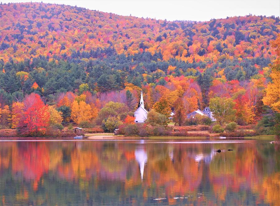 Chapel in Autumn Photograph by Elaine Franklin