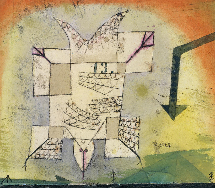 Paul Klee Painting - Falling Bird #2 by Paul Klee