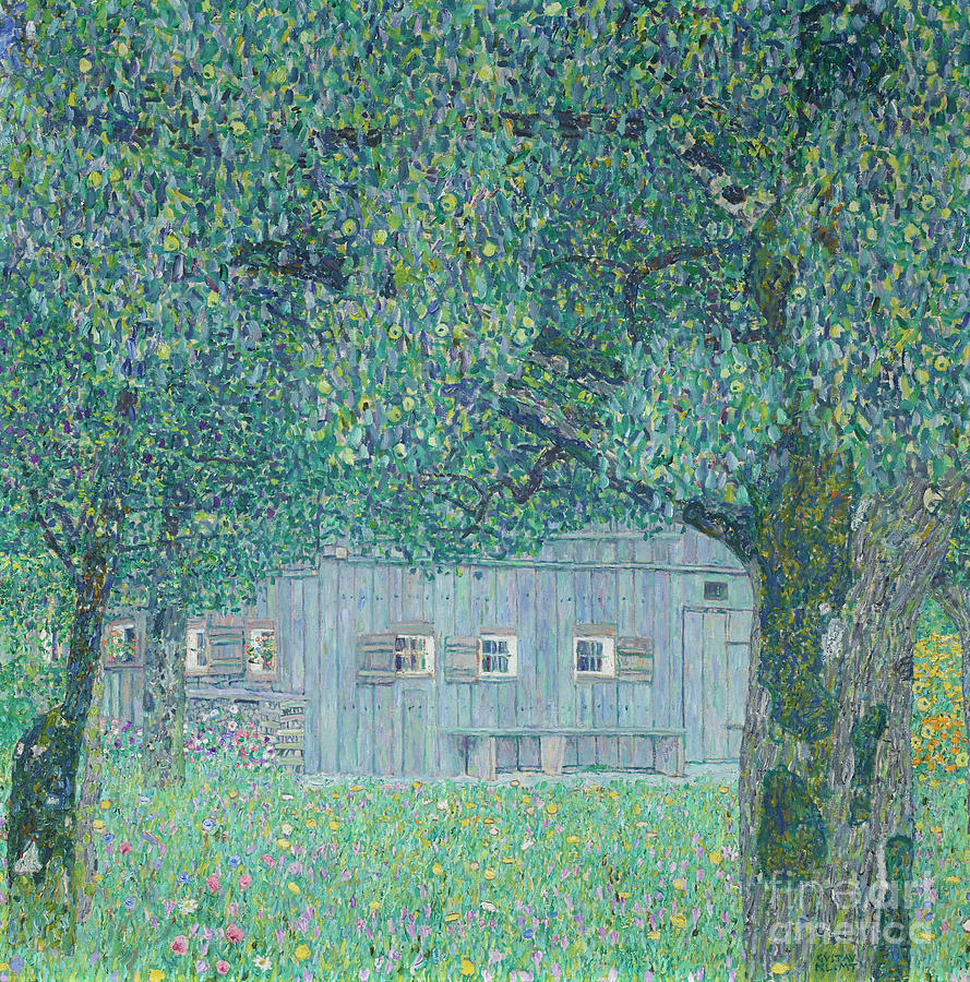 Gustav Klimt Painting - Farmhouse in Upper Austria, 1911 by Gustav Klimt Gustav Klimt Painting - Farmhouse in Upper Austria, 1911 by Gustav Klimt