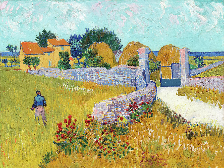Farmhouse By Vincent Van Gogh Painting