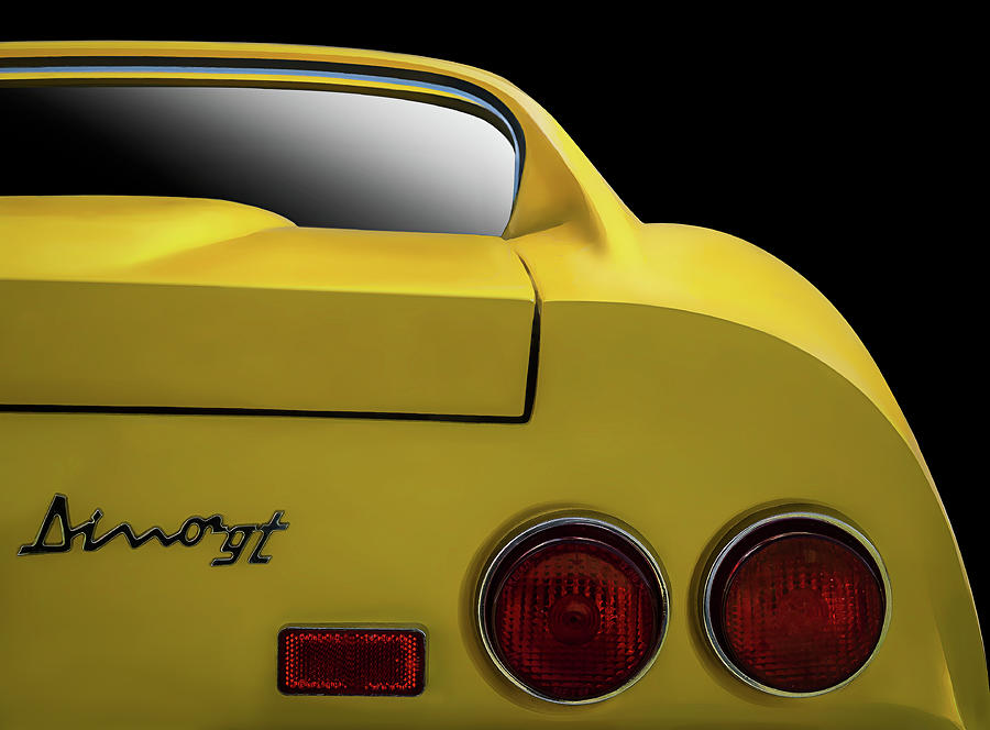 Abstract Digital Art - Ferrari Dino #2 by Douglas Pittman