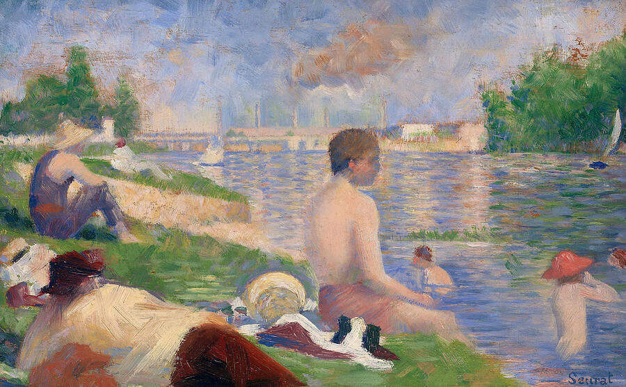 painting bathers at asnieres