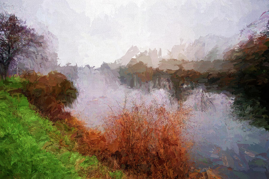 First Seasonal Fog Digital Art by Terry Davis