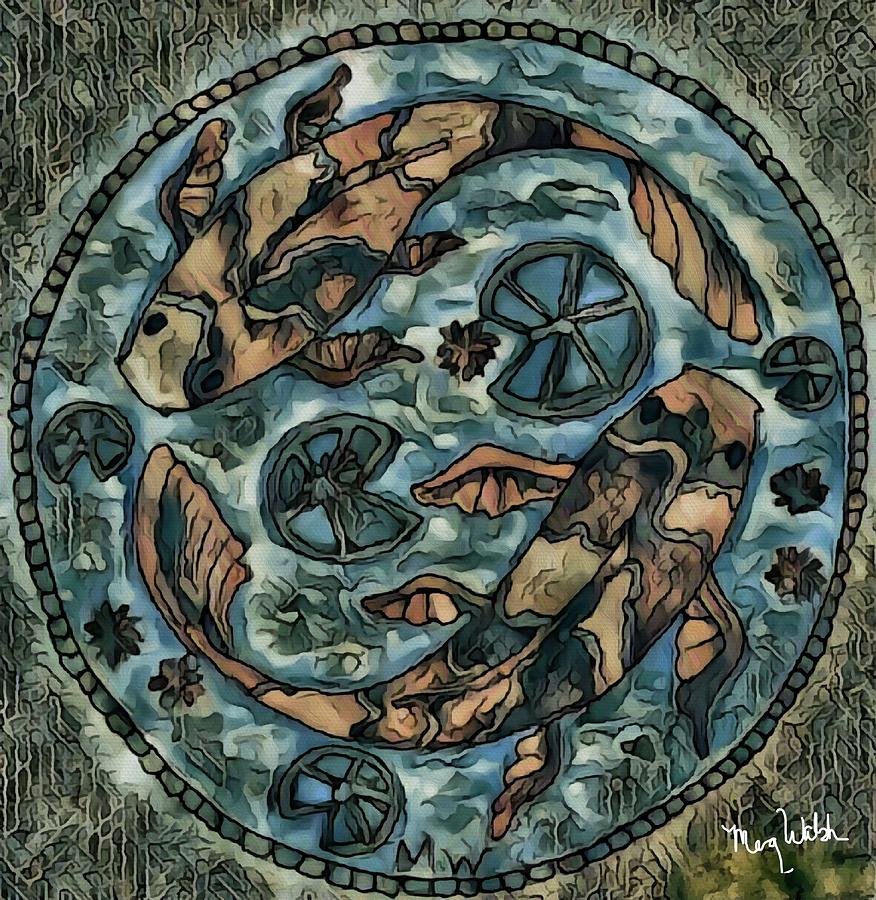 2 Fish Mandala Digital Art by Megan Walsh