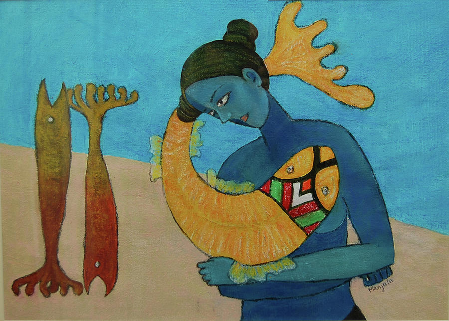 Fishscape #3 Painting by Manjula Prabhakaran Dubey