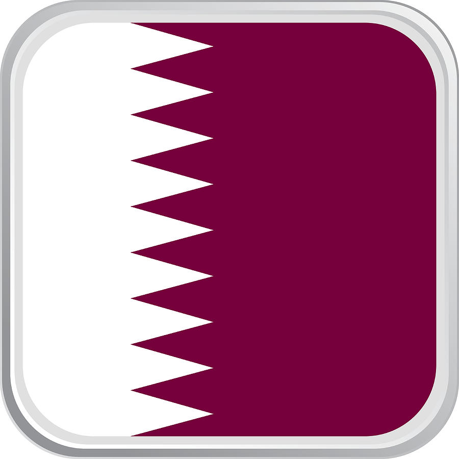 Flag Qatar #2 Drawing by Kosmozoo