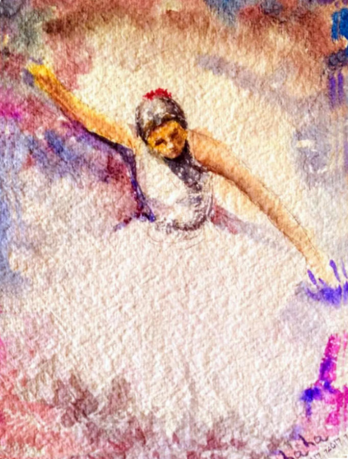 Flamenco dancer #2 Painting by Asha Sudhaker Shenoy