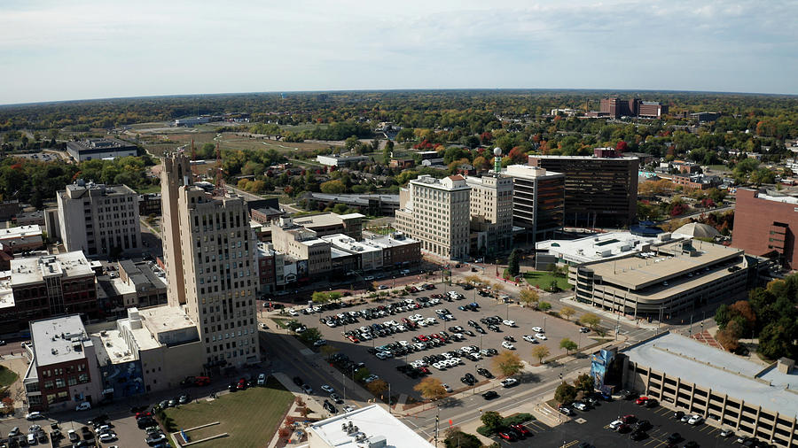 Flint Michigan skyline Photograph by Eldon McGraw - Fine Art America