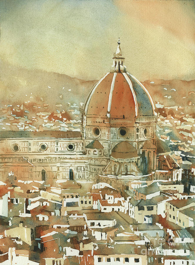 City Painting - Florence Duomo #3 by Ryan Fox