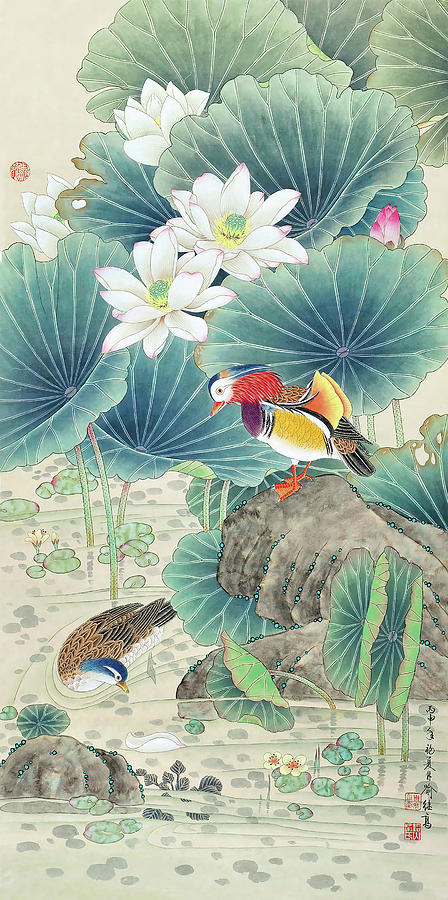 Flower and bird by Yu Ji Gao Flower and bird by Yu Ji Gao
