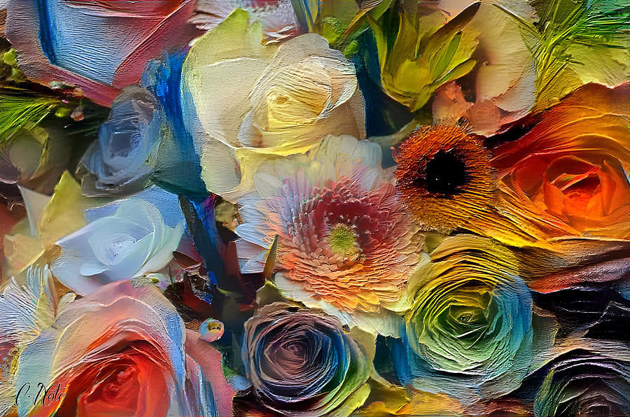 Flowers #2 Mixed Media by Frederick Cook