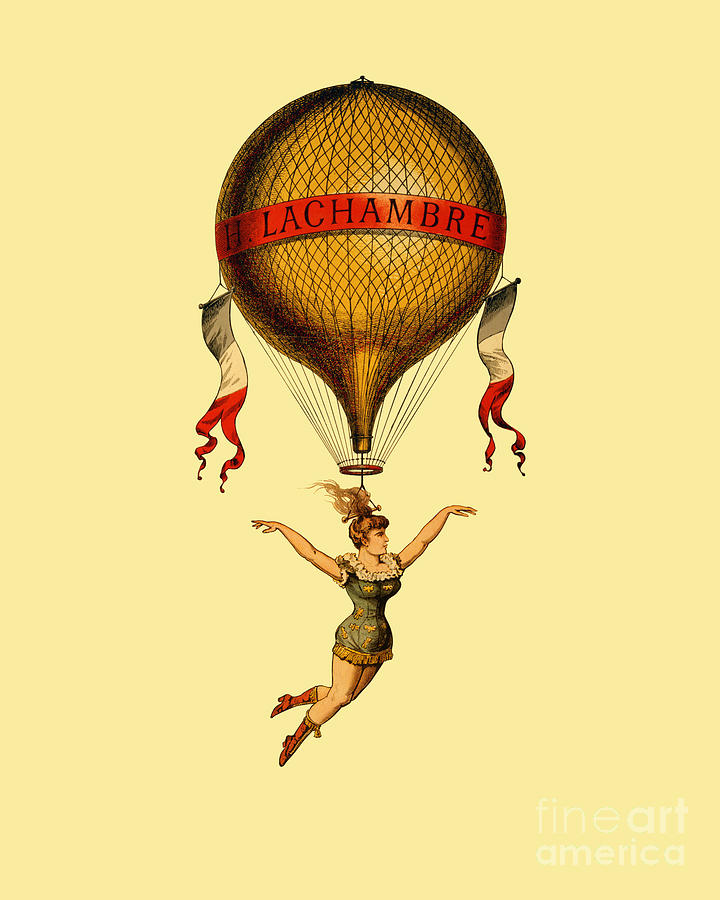 Magician Digital Art - Flying Circus #2 by Madame Memento