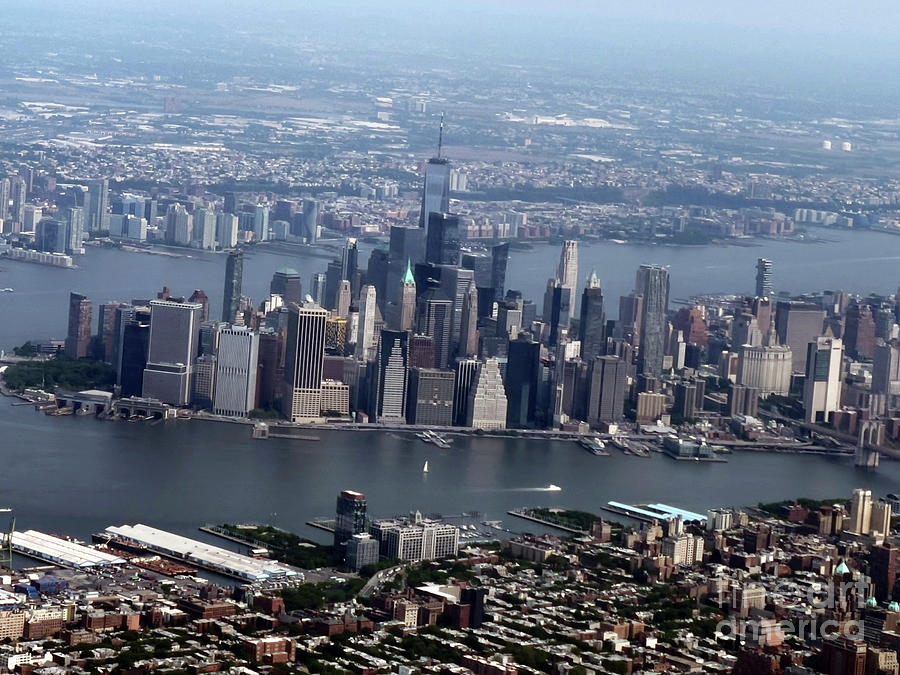 Flying over NYC, Aerial NYC Photo  #2 Photograph by Steven Spak