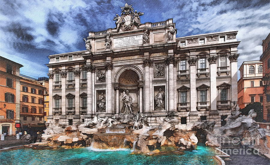 Fontana di Trevi, Rome #2 Digital Art by Jerzy Czyz