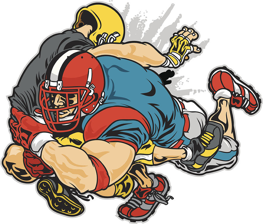 Football Tackle #2 Drawing by Inktycoon