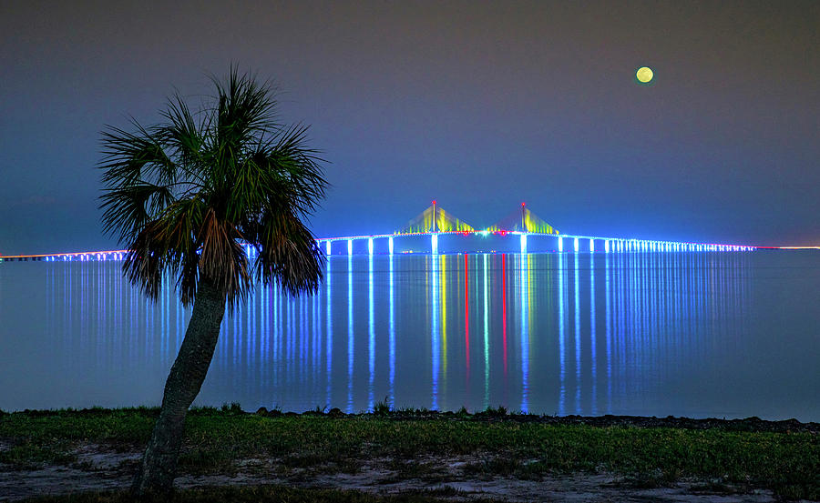 Fort De Soto, Sunshine Skyway Bridge, Saint Petersburg, Florida #2 Photograph by Anthony John Coletti