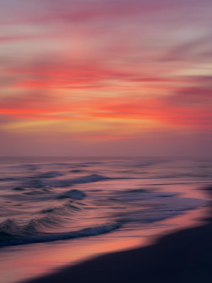 Fort Pickens Beach Sunset Abstract, Gulf Island National Seashore, Florida #2 Photograph by Dawna Moore Photography