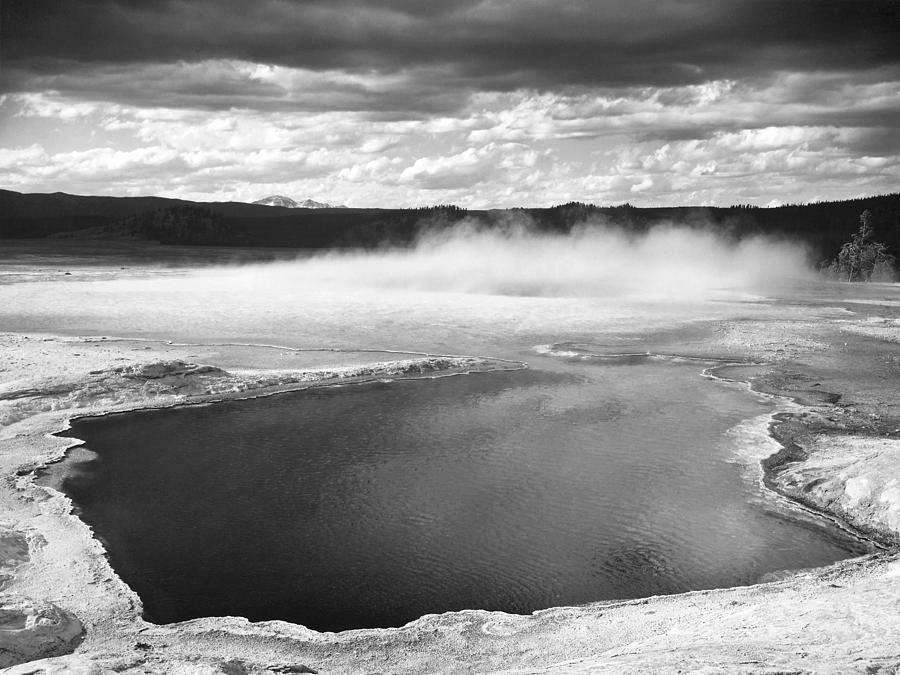 Fountain Geyser Pool, Yellowstone National Park, Wyoming, ca. 1941-1942 #2 Photograph by Ansel Adams Fountain Geyser Pool, Yellowstone National Park, Wyoming, ca. 1941-1942 #2 Photograph by Ansel Adams