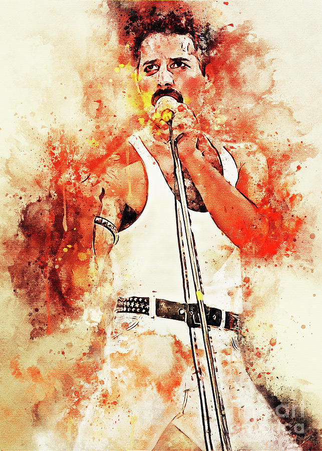 Freddie Mercury Painting by Alva Donna