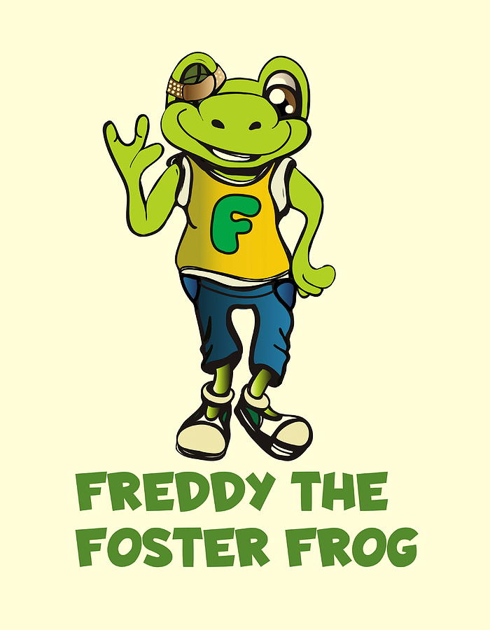 Frog Drawing - Freddy The Foster Frog #2 by Mary Russell