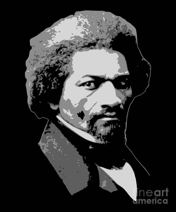 Frederick Douglass Black and White Digital Art by Filip Schpindel - Pixels