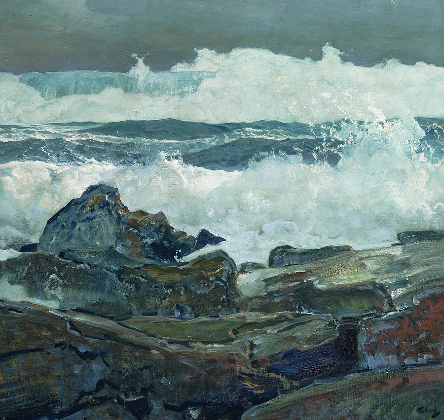 Abstract Painting - Frederick Judd Waugh - The Next Wave #2 by Celestial Images