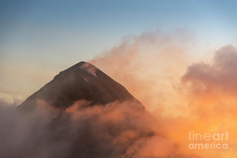 Fuego Volcano Guatemala Sunset #2 Photograph by THP Creative
