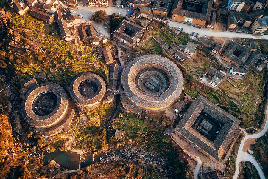Fujian Tulou aerial view #2 Photograph by Songquan Deng