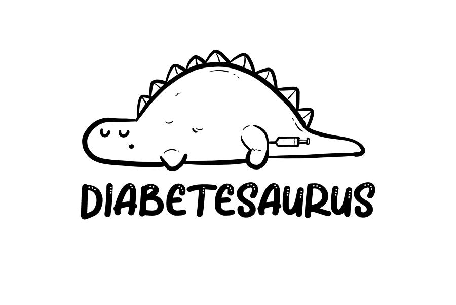 Funny Diabetics Dinosaur Tyrannosaurus Dino Gift Painting by Amango ...