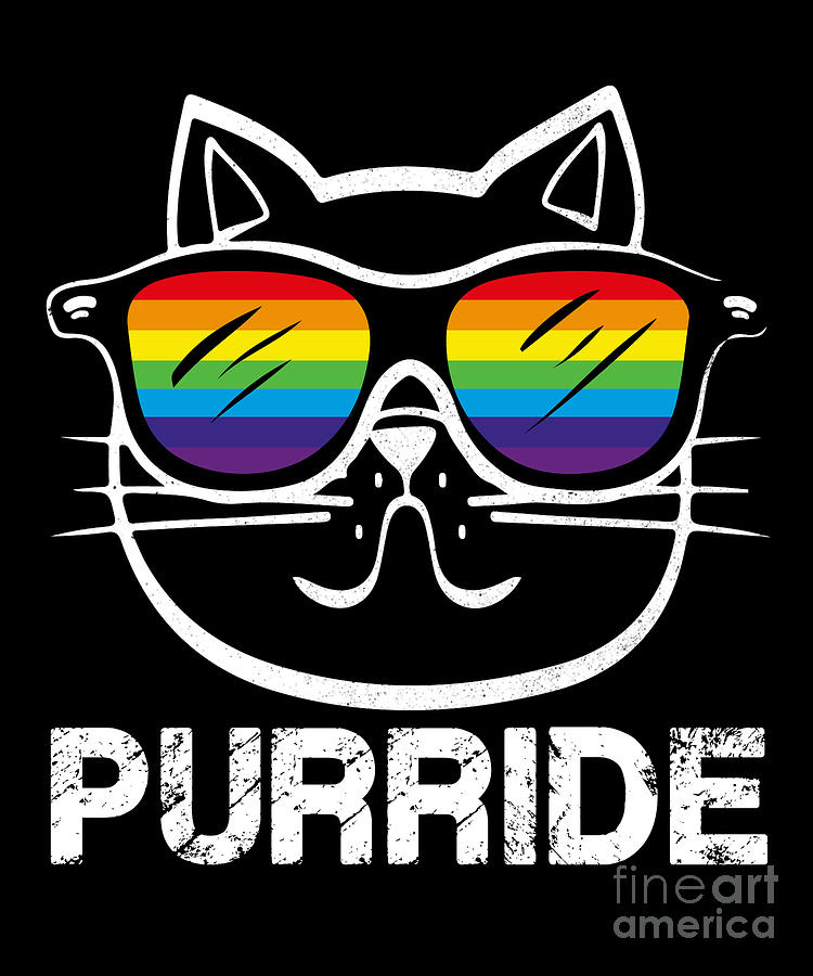 Funny Gay Pride Gay Rights Lgbt Cat T Digital Art By Lukas Davis Fine Art America