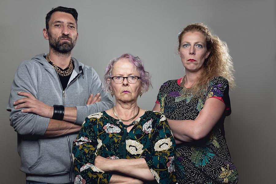 Gangster Trio: Mother, Adult Son And His Fiancée #2 Photograph by SilviaJansen