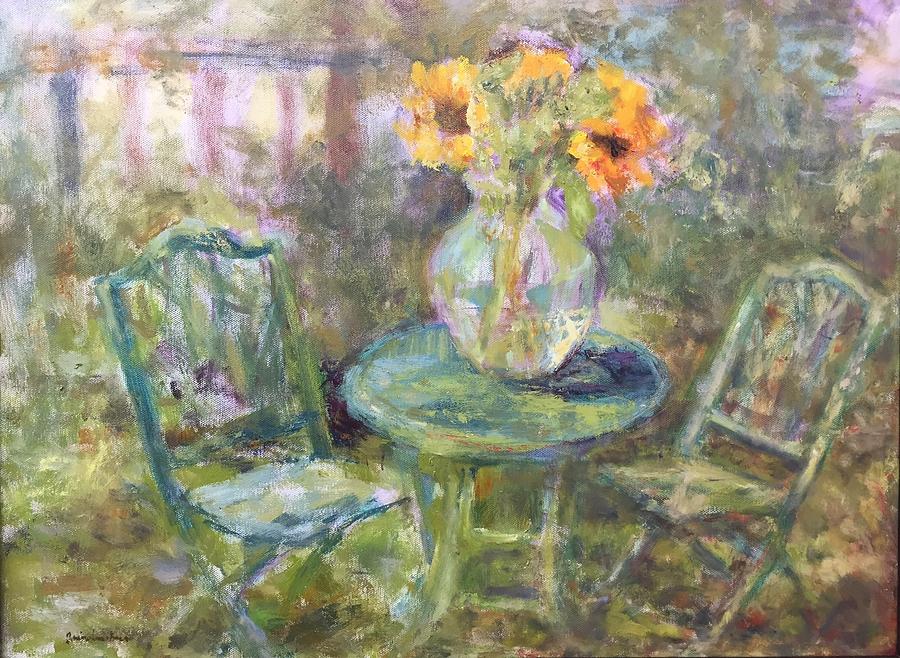 Garden Party, Original Impressionist Painting Painting by Quin Sweetman
