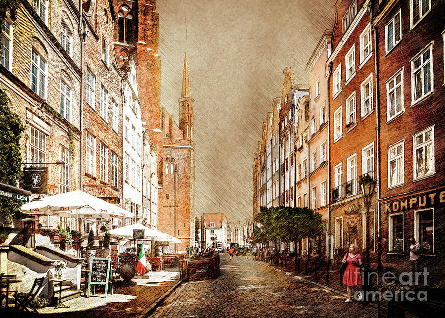 Gdansk Poland Landscape City #gdansk Painting