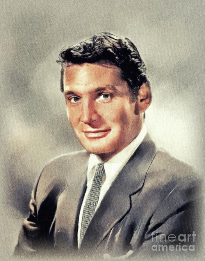 Gene Barry, Vintage Actor Painting
