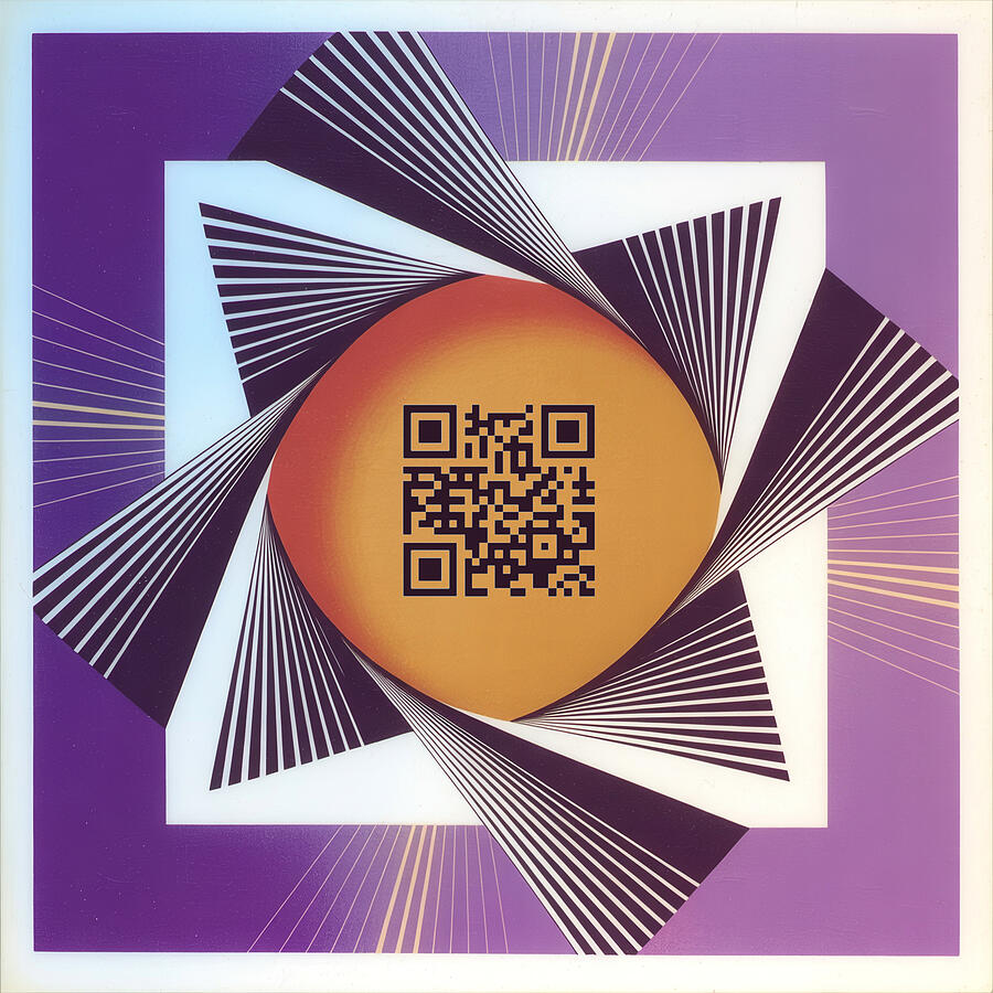 Geometric QR Code Design #2 Digital Art by Katty Pulsar - Fine Art America