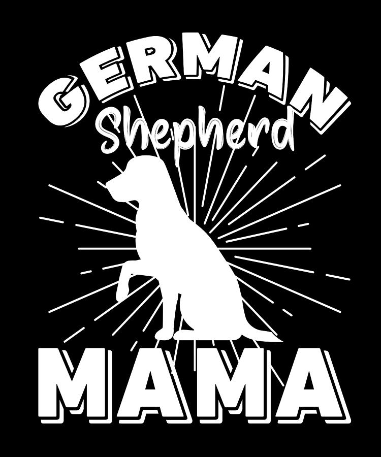 German Shepherd Mama Digital Art by Steven Zimmer