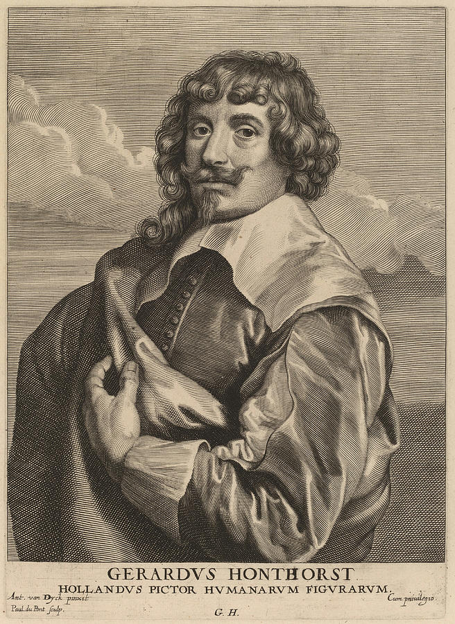 Gerrit van Honthorst Drawing by Paulus Pontius after Sir Anthony van ...