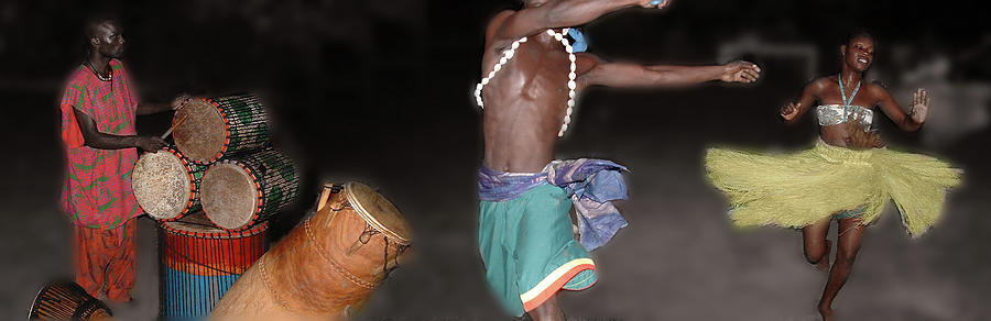 Ghana Dance Panorama #1 Photograph by Wayne King