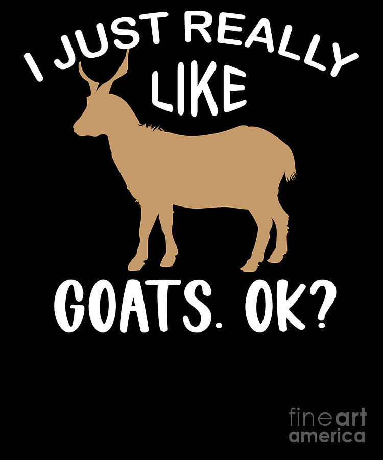 Goat Digital Art - Gift For Goat Lover #2 by RaphaelArtDesign