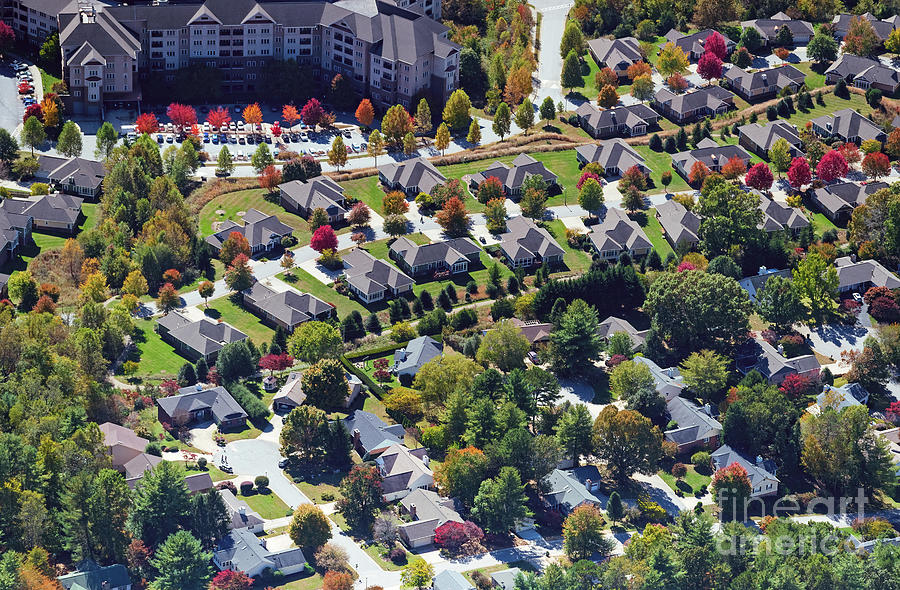 Givens Estates Retirement Community in Asheville Aerial #2 Photograph by David Oppenheimer