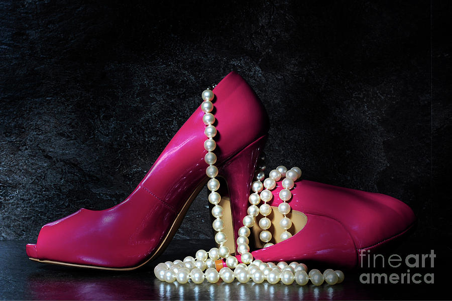 Glamorous pair of ladies pink high heels Photograph by Milleflore ...