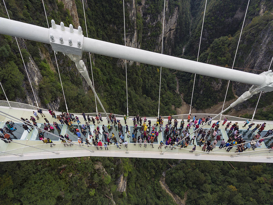 Glass bridge of Zhangjiajie China #2 Photograph by MediaProduction