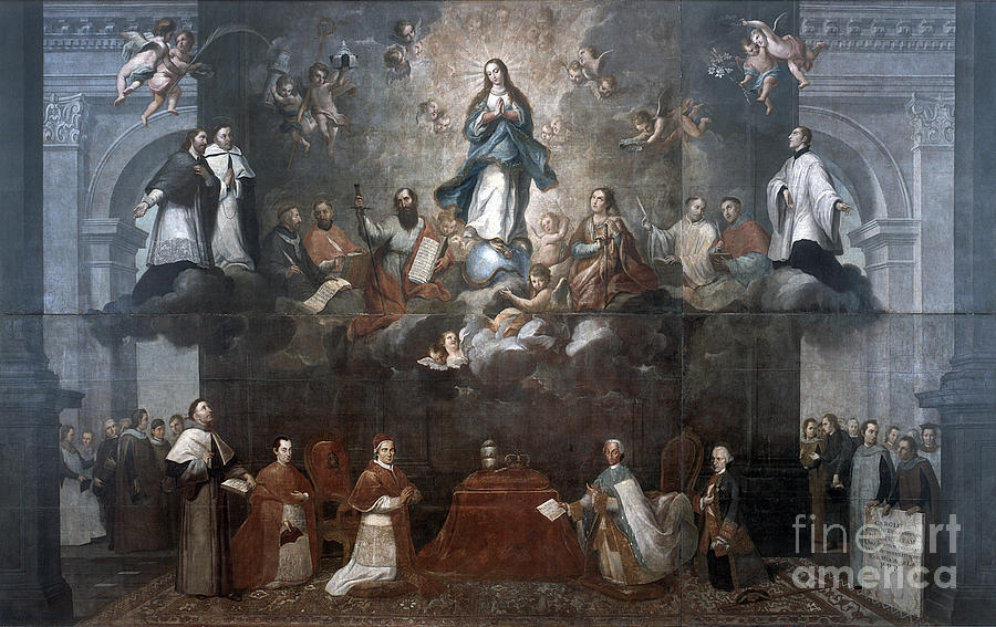 Glorification of the Immaculate Conception #2 Painting by Francisco Antonio Vallejo