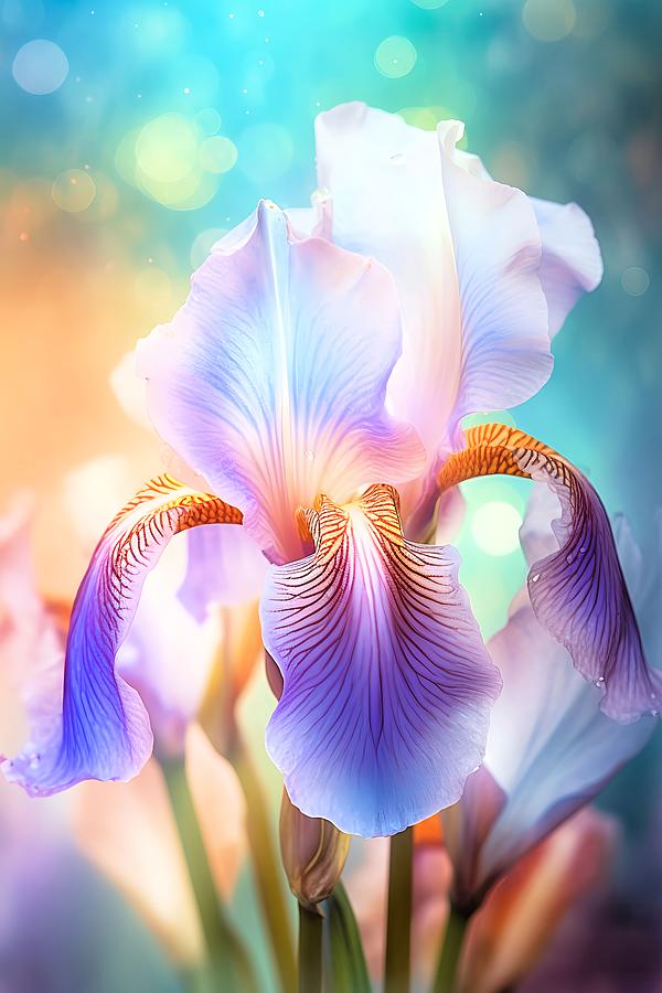 Glowing Irises A Photograph