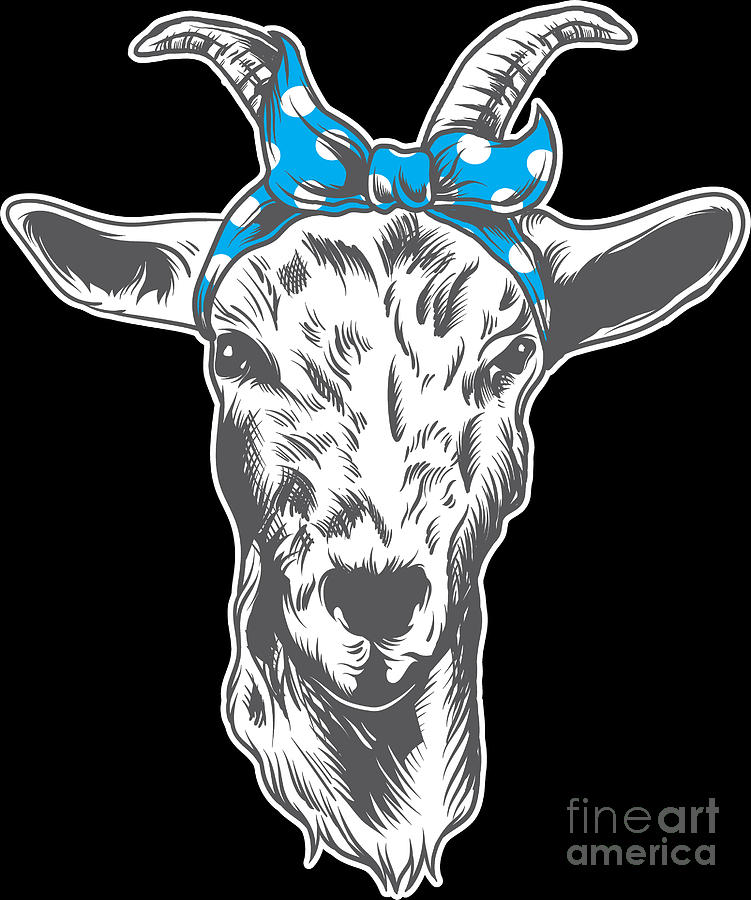 goat with bandana shirt